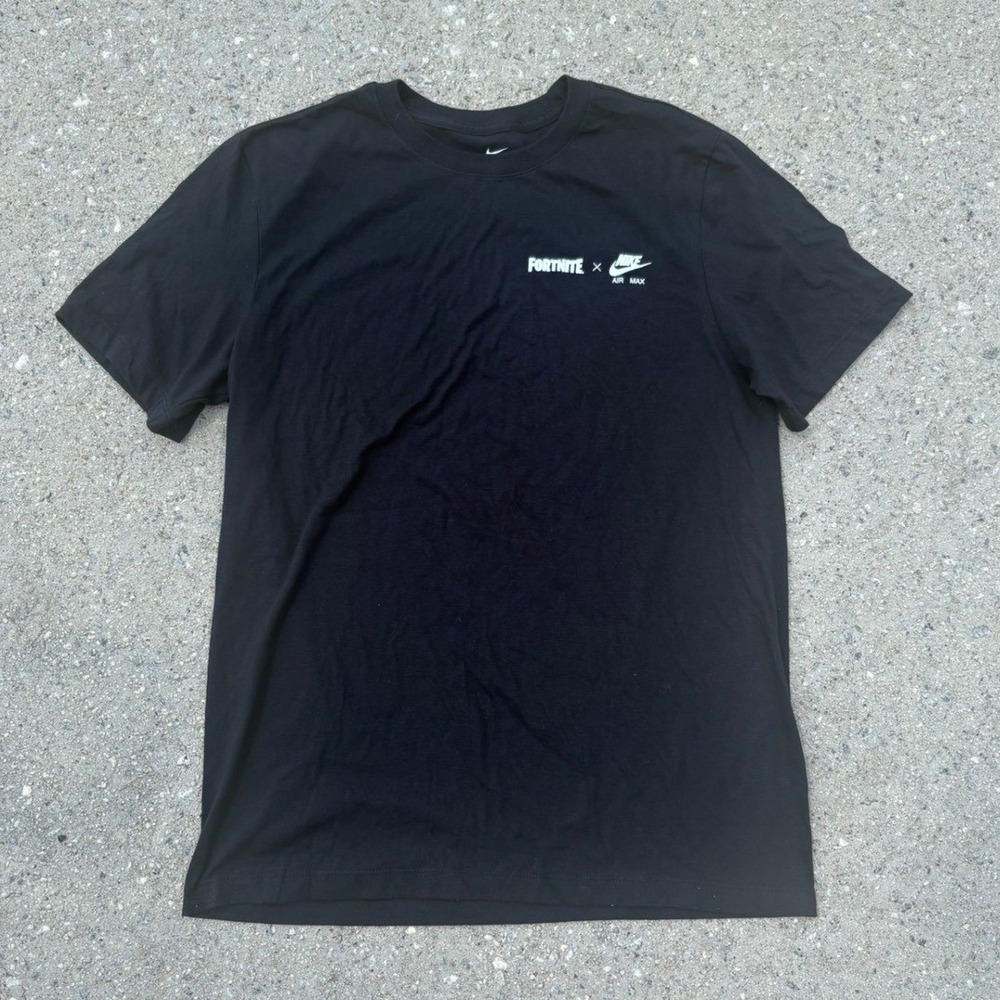 Nike x Fortnite Air Max T-Shirt Mens Medium Black Short Sleeve Graphic Tee